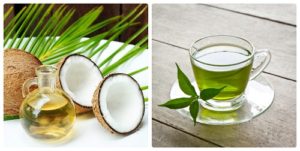 Giảm cân bằng dầu dừa và trà xanh